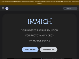 'immich.app' screenshot