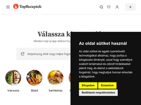 'topreceptek.hu' screenshot