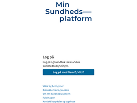 'minsundhedsplatform.dk' screenshot