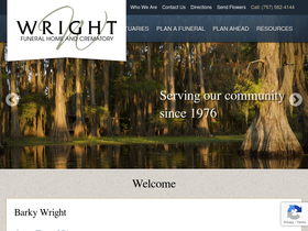 'wrightfuneralhome.org' screenshot