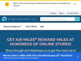 'airmilesshops.ca' screenshot