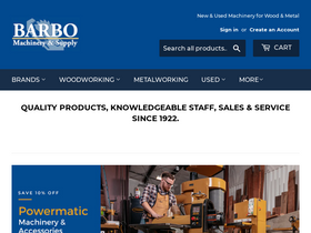 barbomachinery.com homepage screenshot