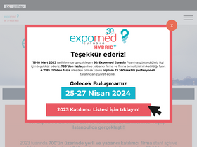 'expomedistanbul.com' screenshot