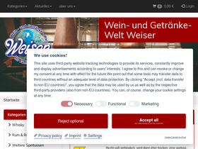 'getraenkewelt-weiser.de' screenshot