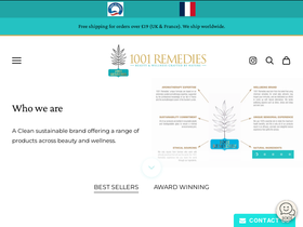 1001 Remedies homepage screenshot