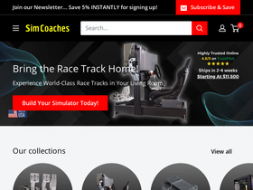 Sim Coaches homepage screenshot