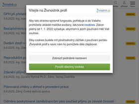 'zivnostnik.cz' screenshot