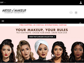 Zukreat MUA homepage screenshot