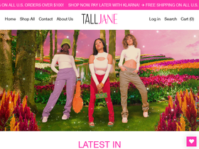 talljane.com homepage screenshot