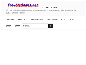 'troublecodes.net' screenshot