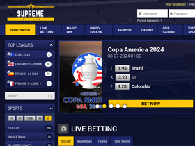 'supreme-bet.com' screenshot