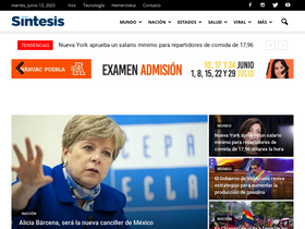 'sintesis.com.mx' screenshot