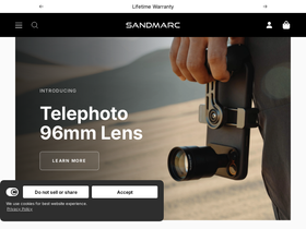 SANDMARC homepage screenshot