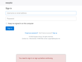 'easybiz.me' screenshot