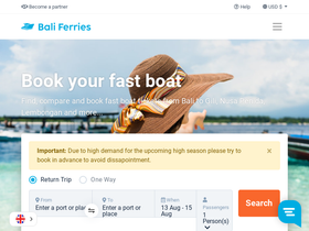 'baliferries.com' screenshot