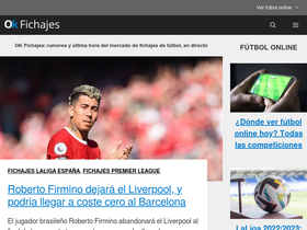 'okfichajes.com' screenshot