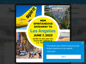 'flymemphis.com' screenshot