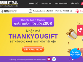 NuBest Tall homepage screenshot