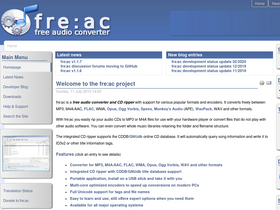 'freac.org' screenshot