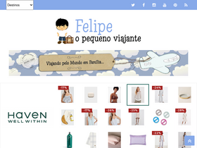 'felipeopequenoviajante.com' screenshot