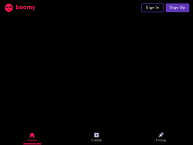 'boomy.com' screenshot