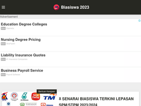 'biasiswa.co' screenshot