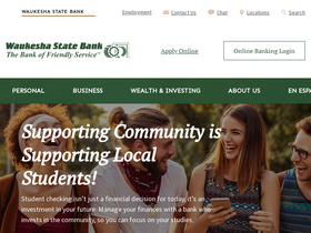 'waukeshabank.com' screenshot