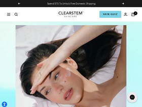 'clearstemskincare.com' screenshot