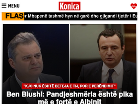 'konica.al' screenshot