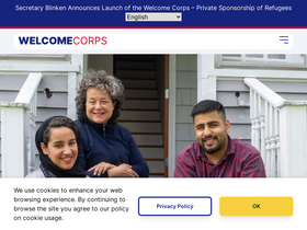 'welcomecorps.org' screenshot