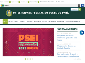 'sipac.ufopa.edu.br' screenshot