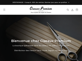 Ciseaux Premium homepage screenshot