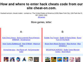 'cheat-on.com' screenshot