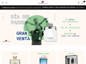 Arome México homepage screenshot