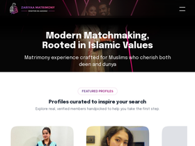 'zariyaamatrimony.com' screenshot