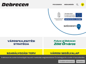 'debrecen.hu' screenshot