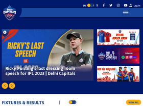 'delhicapitals.in' screenshot