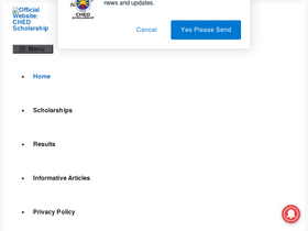 'chedscholarships.com' screenshot