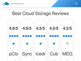 'cloudstorageinfo.org' screenshot