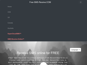 'free-sms-receive.com' screenshot