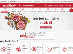 'tendercuts.in' screenshot
