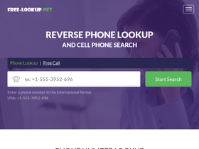 'free-lookup.net' screenshot