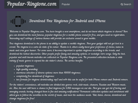 'popular-ringtone.com' screenshot