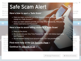 'citibank.co.uk' screenshot