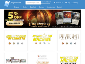 'mtgmintcard.com' screenshot