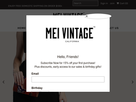 meivintage.com homepage screenshot