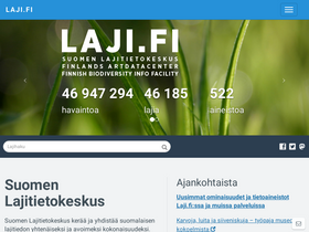 'laji.fi' screenshot
