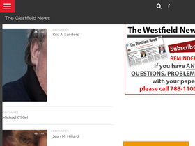 'thewestfieldnews.com' screenshot