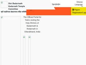 'badrinath-kedarnath.gov.in' screenshot