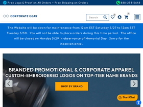 'corporategear.com' screenshot